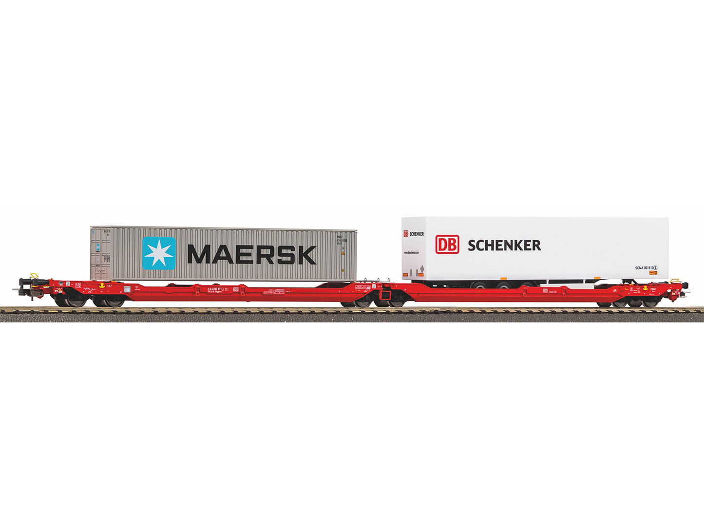Piko Expert DBAG T3000e Flat Wagon w/2xContainer Load VI HO Gauge PK24619