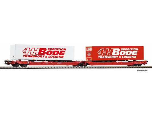 Piko Expert DBAG T3000e Flat Wagon w/Bode Trailer Load VI PK24625 HO Gauge