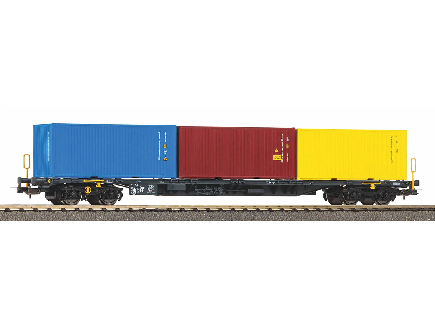 Piko Expert CD Sgnss Bogie Flat Wagon w/3xContainer Load VI PK24634 HO Gauge