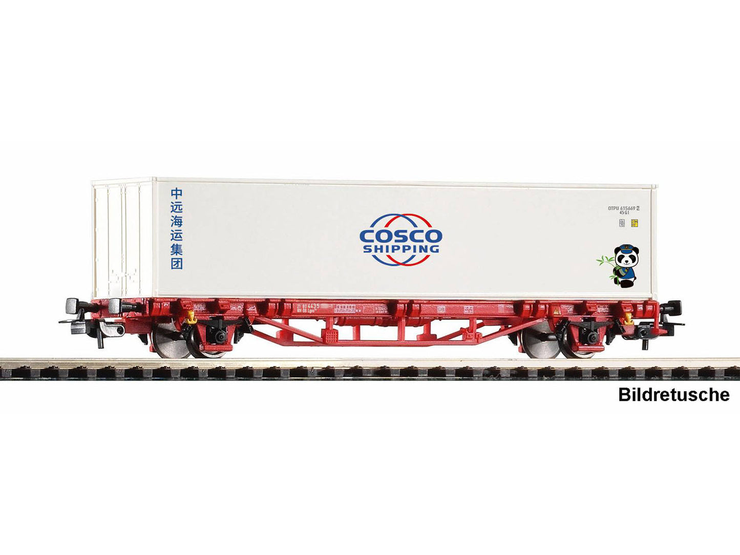 Piko 27749 Hobby DBAG Lgs Flat Wagon w/Cosco Container Load VI HO Gauge
