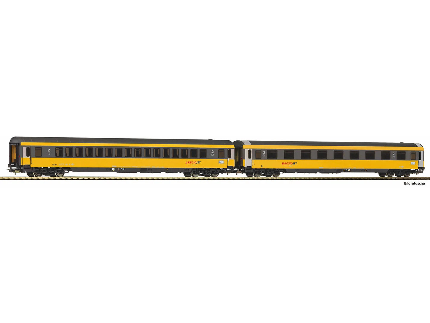 Piko Expert CD Regiojet 2nd Class Eurofima Coach Set (2) VI PK28323 HO Gauge