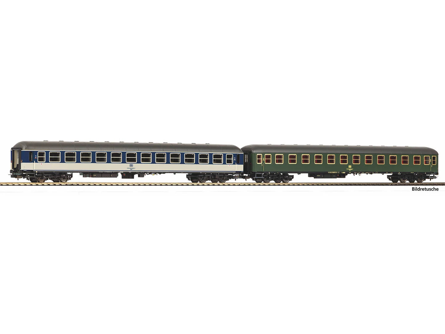 Piko Expert DB Bum234 POP/Green Coach Set (2) IV PK28324 HO Gauge