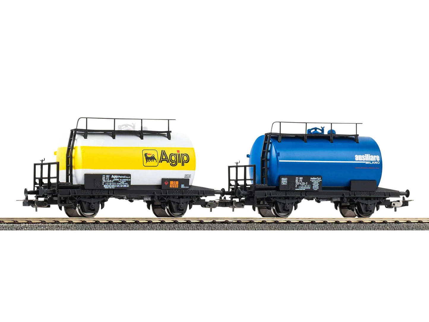 Piko Hobby FS Agip/Ausiliare Milano Tank Wagon Set (2) IV PK28330 HO Gauge