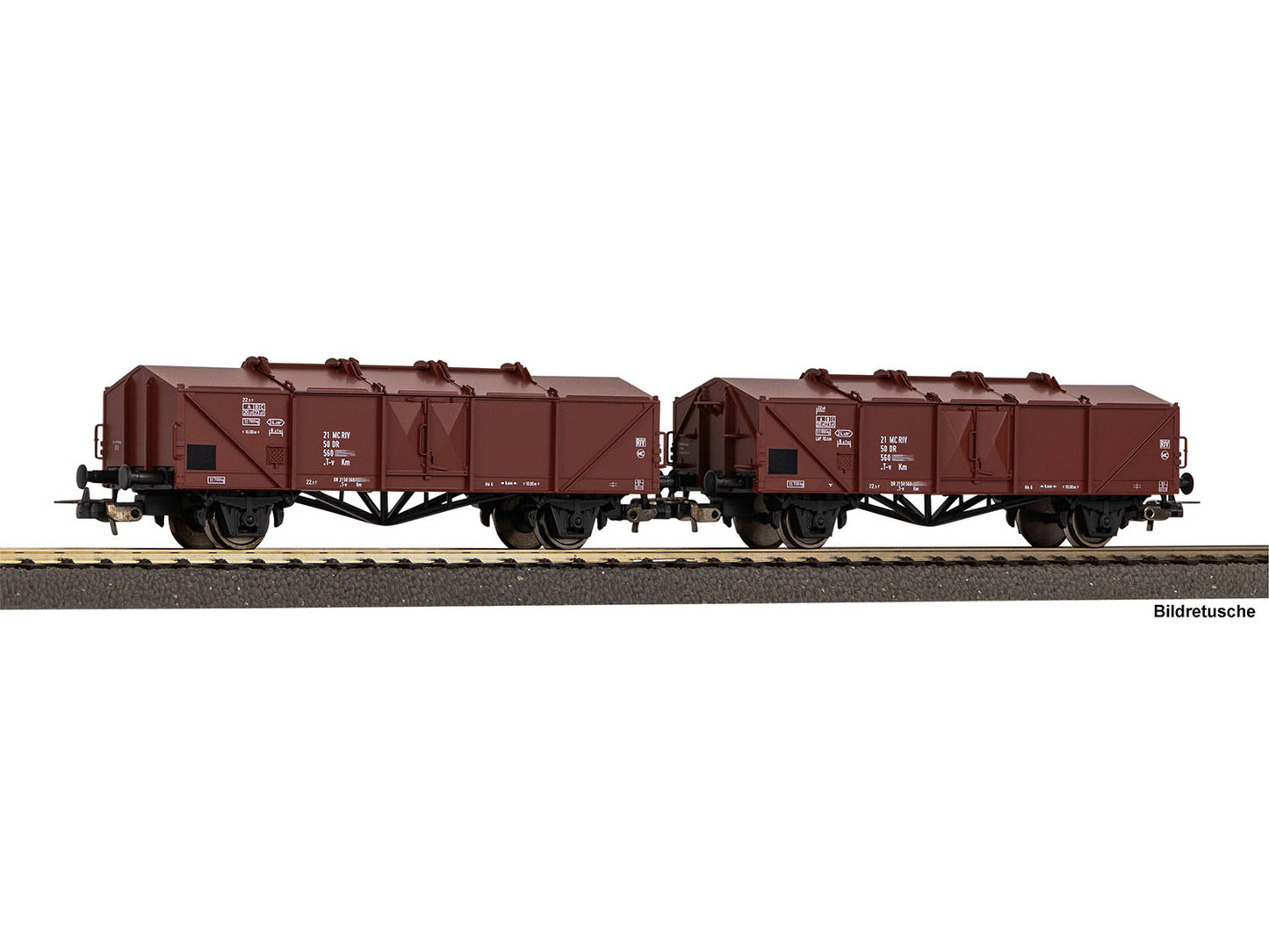 Piko 28331 Classic DR Kmm Lidded Wagon Set (2) IV HO Gauge
