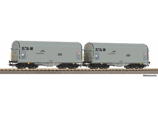 Piko 28344 Expert ATIR Rail Sliding Tarpaulin Wagon Set (2) VI HO Gauge