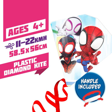 Brookite Marvel Spiderman Plastic Kite - Kid's Summer Toy 30704