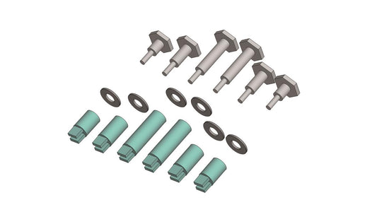 Piko 36093 Crank Bolt Set BR80 Silver G Gauge