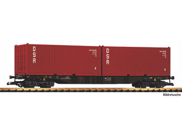 Piko DR Bogie Flat Wagon w/2x20' DSR Containers Load IV PK37755 G Gauge