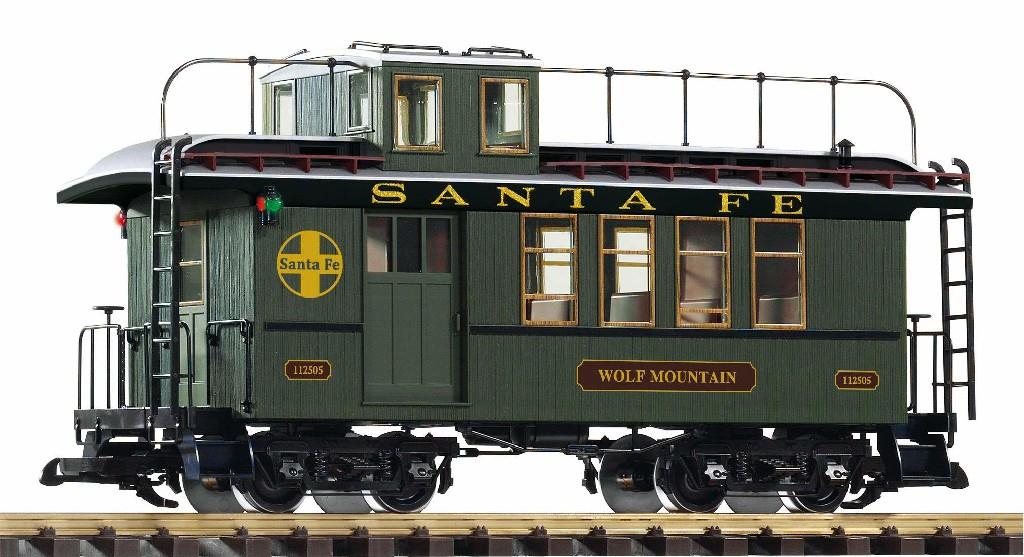 Piko Santa Fe Wood Combine 112505 w/Metal Wheels & Lit Markers PK38666 G Gauge