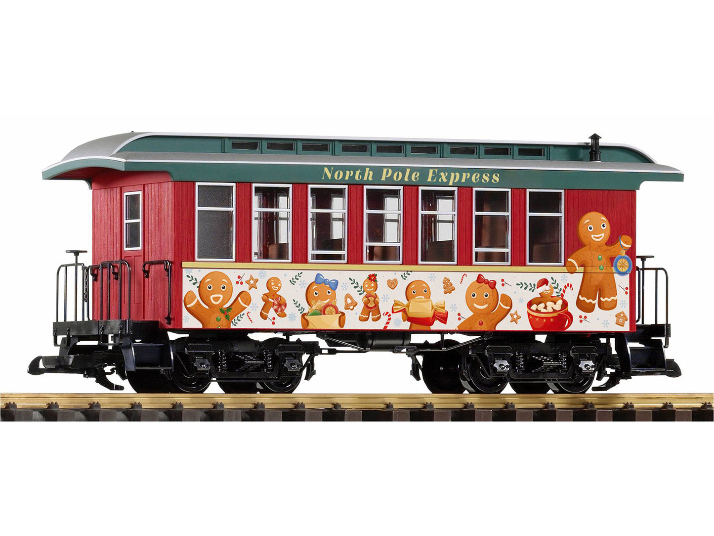 Piko 38670 North Pole Express Wooden Coach No.2 G Gauge