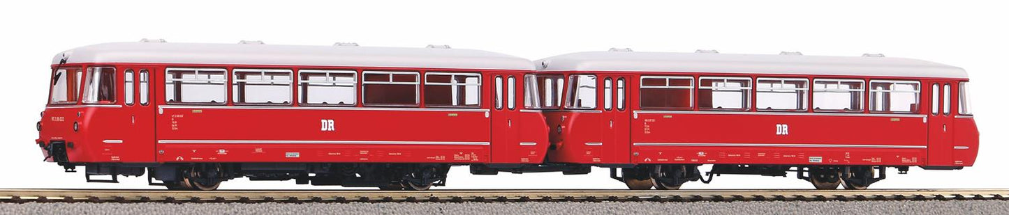 Piko 52890  Expert DR VT2.09 Panorama Diesel Railcar & Trailer III HO
