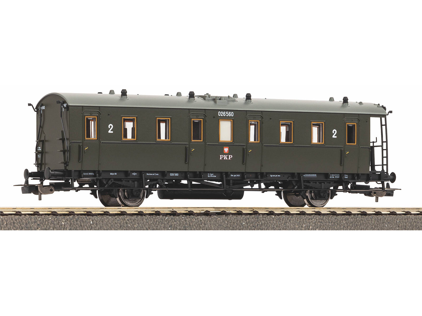 Piko Classic PKP 2nd Class Coach III HO Gauge PK53198