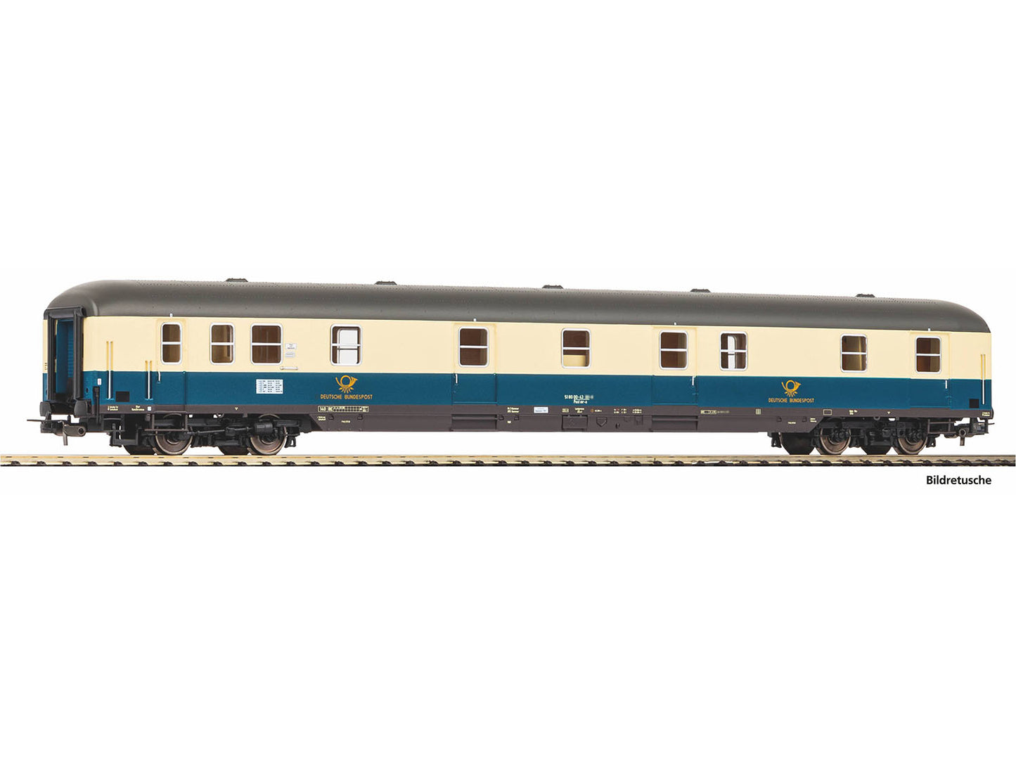 Piko Expert DB Postal Coach Ocean Blue/Beige IV PK53389 HO Gauge