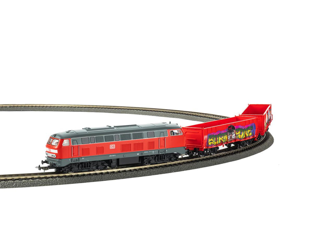 Piko Ready to Run DBAG BR218 Graffiti Freight Train Set VI PK57032 HO Gauge