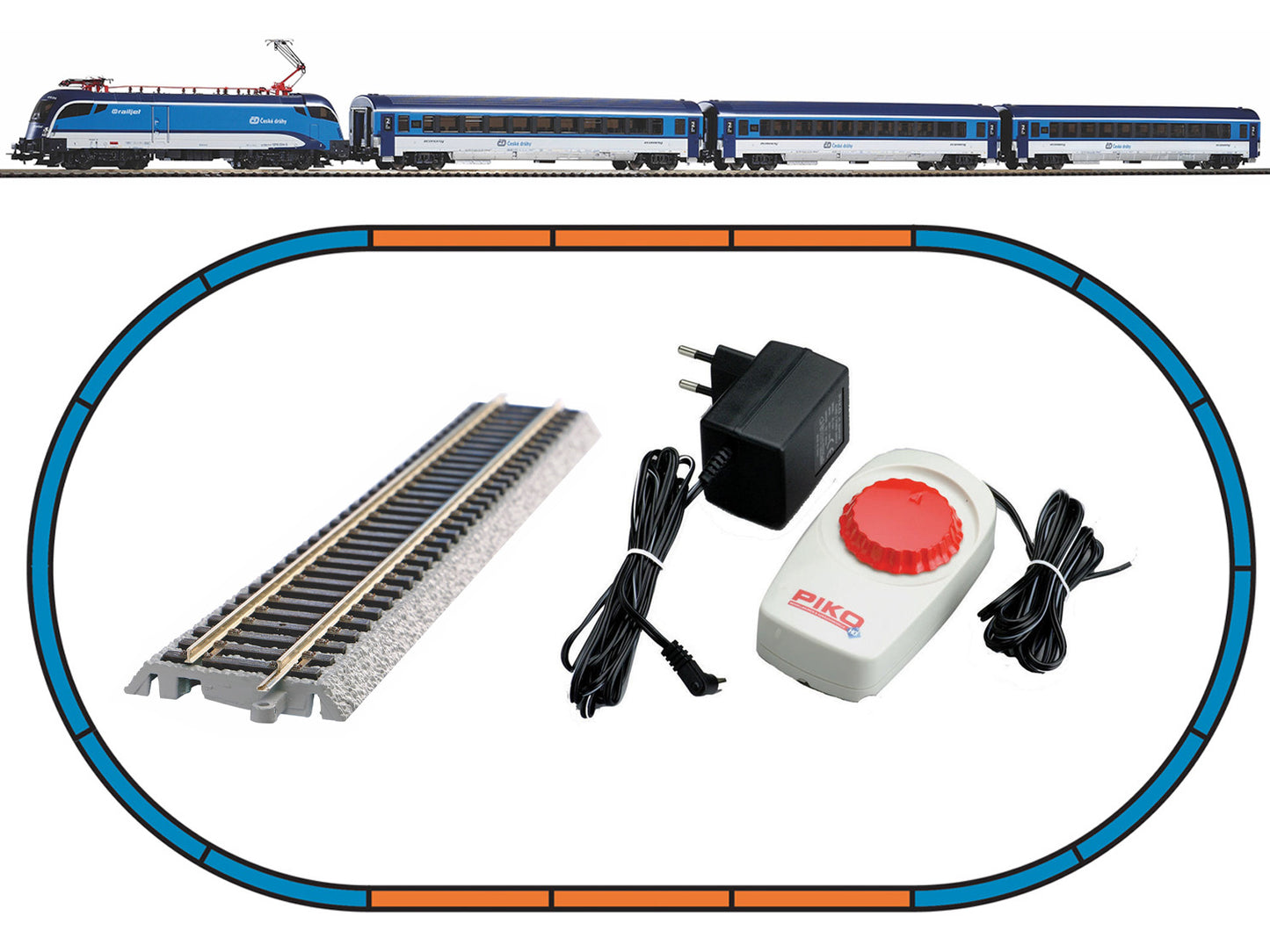 Piko Hobby CD Railjet Electric Analogue Starter Set HO Gauge 57179