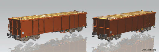 Piko 58235  Expert DBAG Eaos Gondola w/Wood Load Set (2) VI HO