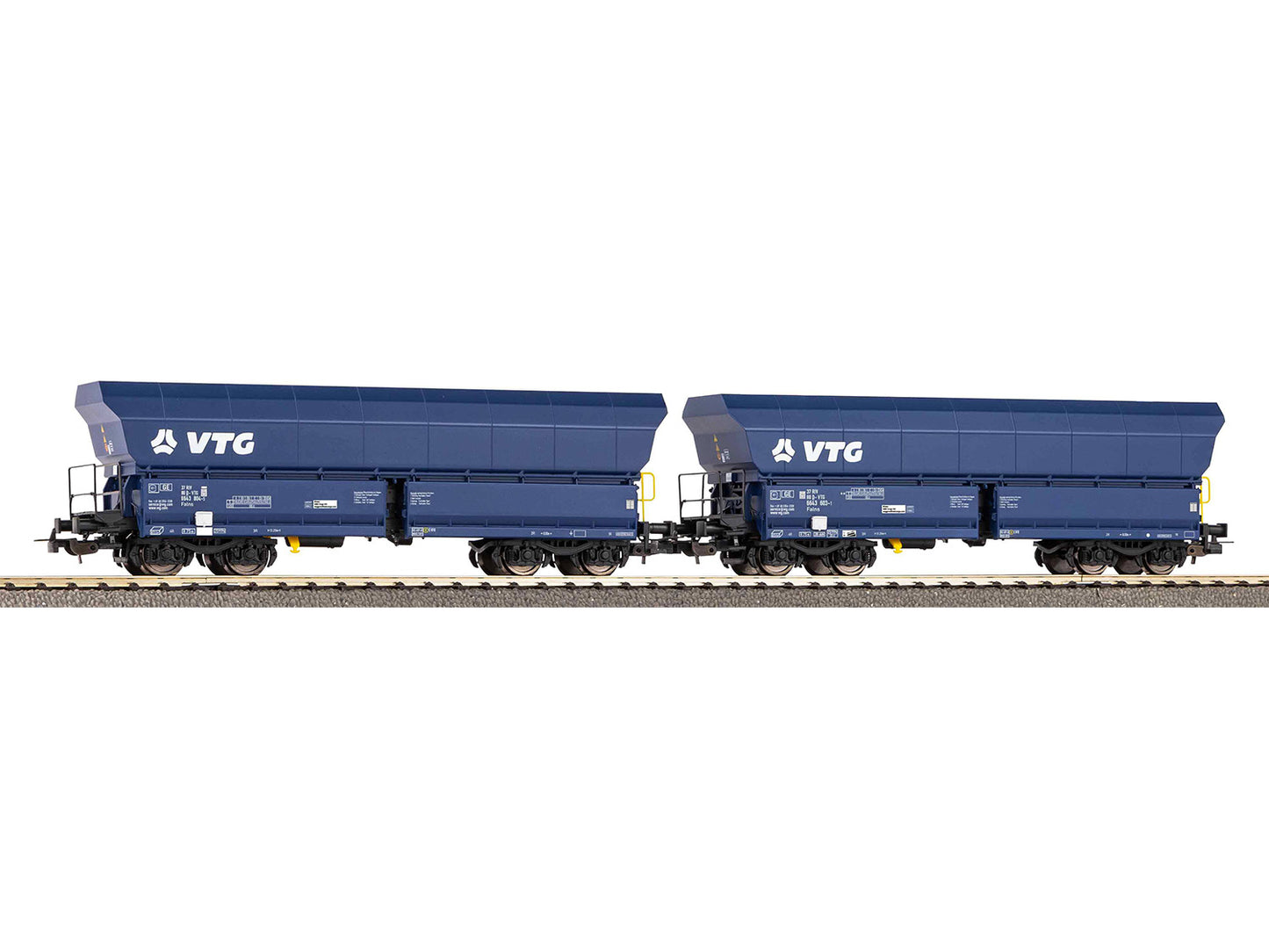 Piko Expert VTG Falns Side Discharge Hopper Wagon Set (2) VI HO Gauge PK58282