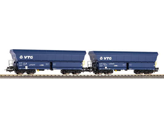 Piko Expert VTG Falns Side Discharge Hopper Wagon Set (2) VI HO Gauge PK58282