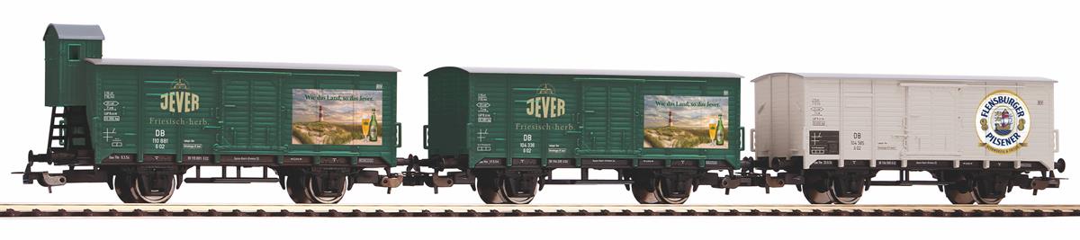 Piko Classic DB Breweries of North Germany Wagon Set (3) III PK58398 HO Scale