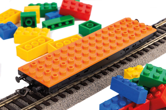 Piko 58405  Hobby Building Brick Bogie Flat Wagon HO