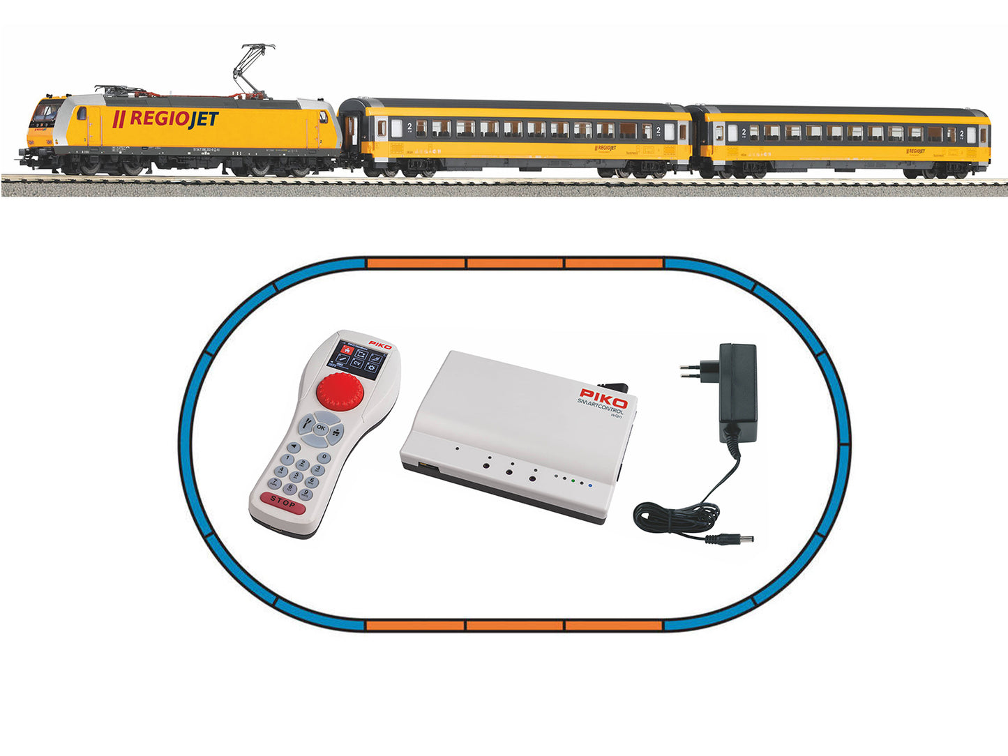Piko SmartControl wlan CD Regiojet Passenger Starter Set VI PK59019 HO Gauge