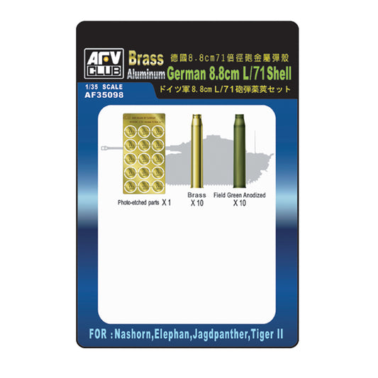 AFV Club AF35098 8.8mm L/71 shell 1:35 Model Kit