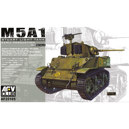 AFV Club AF35105 M5A1 Stuart Light Tank Early Production 1:35 Model Kit