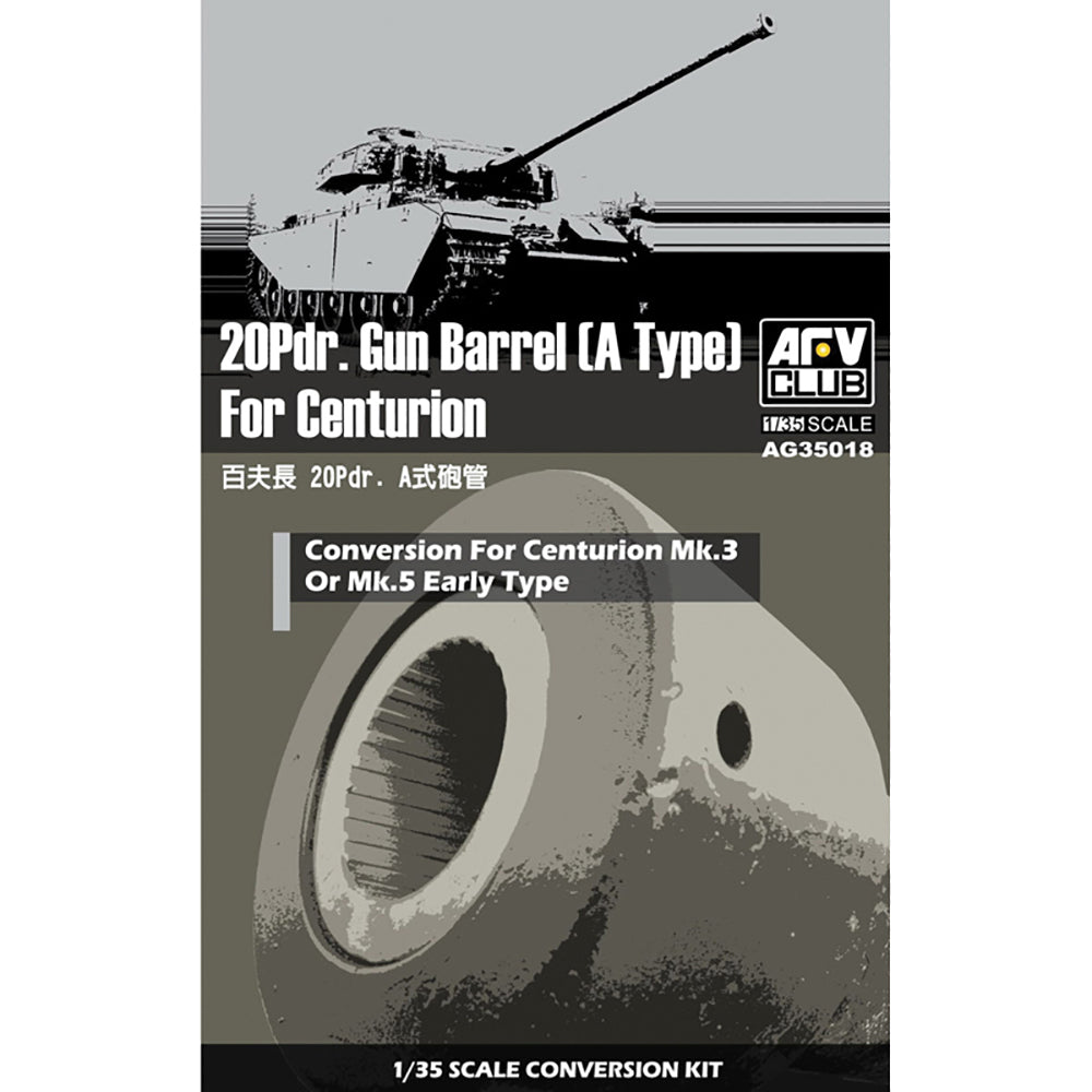 AFV Club AG35018 20pdr Gun Barrel Type A for Centurion (aluminium) 1:35 Model Kit