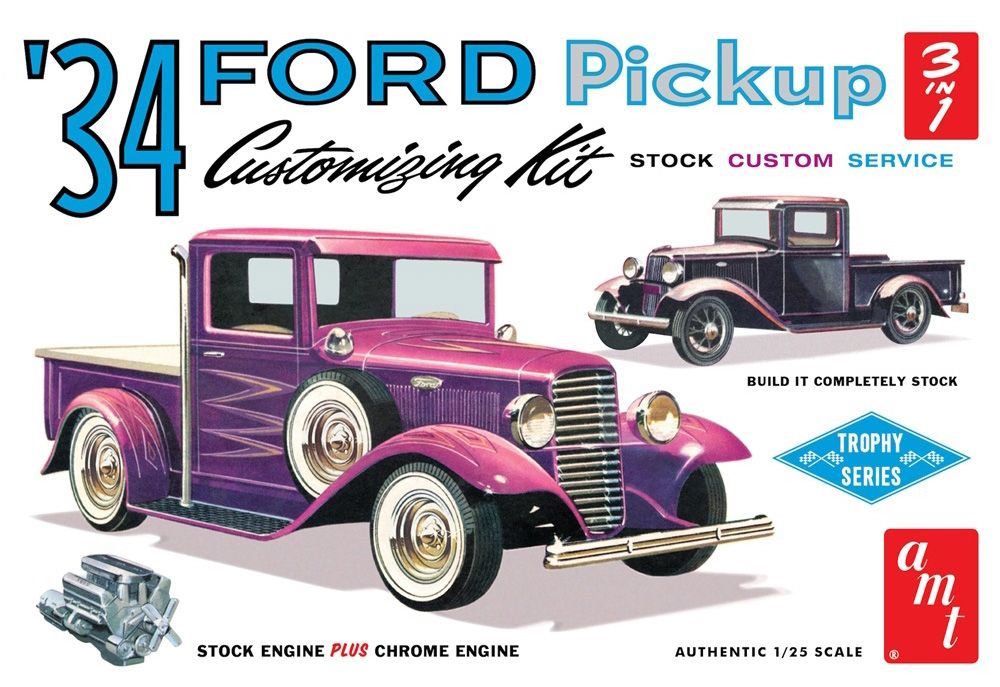 AMT 1120 1934 Ford Pickup Truck 1:25 Model Kit
