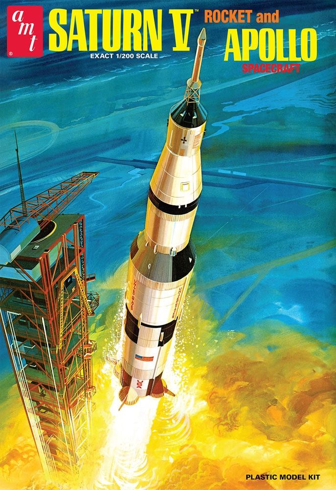 AMT 1174 Saturn V Rocket & Apollo Spacecraft 1:200 Model Kit