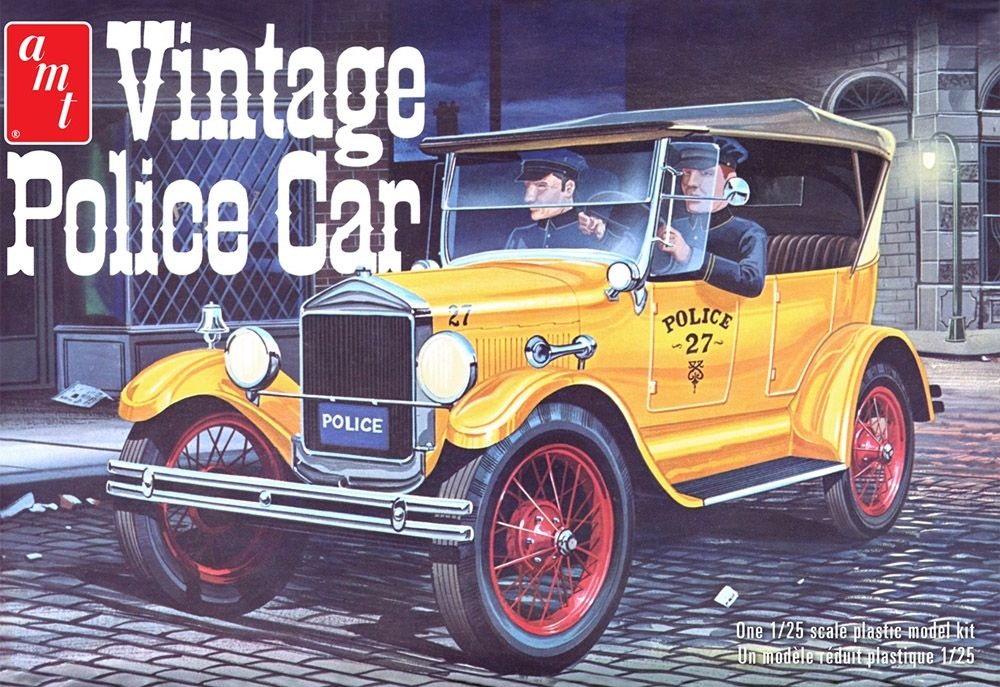 AMT 1182 1927 Ford Model T Vintage Police Car 1:25 Model Kit