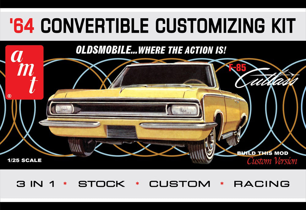AMT 1200 1964 Oldsmobile Cutlass F-85 Convertible 1:25 Model Kit