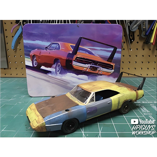 AMT 1232 1969 Dodge Charger Daytona Car USPS Stamp Tin 1:25 Model Kit