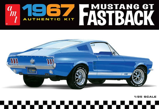 AMT 1241 1967 Ford Mustang GT Fastback Car 1:25 Model Kit