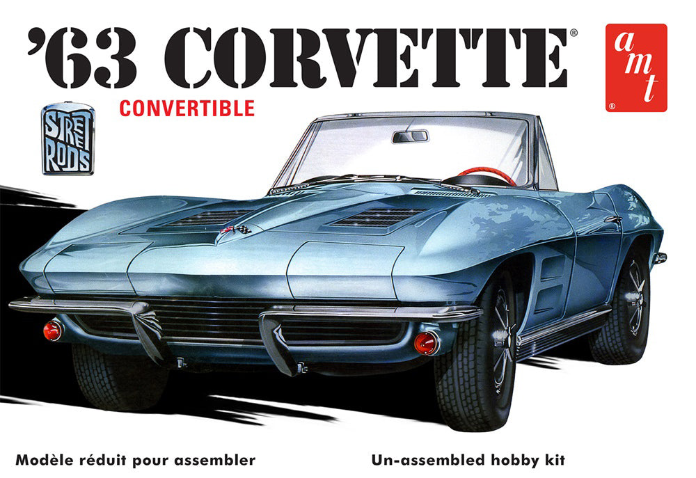 AMT 1335M 1963 Corvette Convertible 1:25 Model Kit