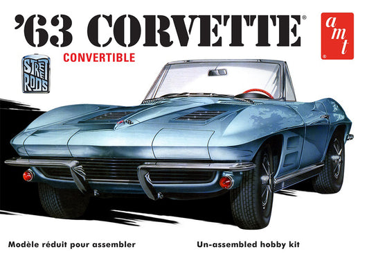 AMT 1335M 1963 Corvette Convertible 1:25 Model Kit