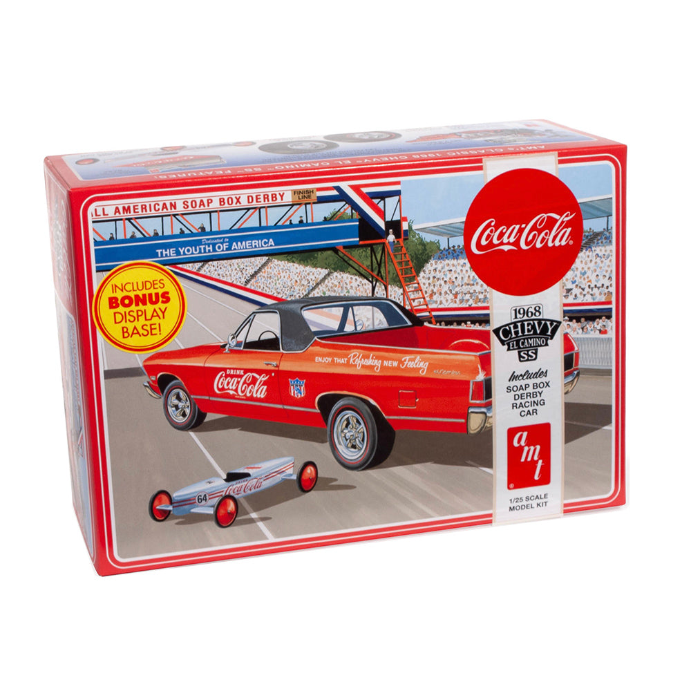AMT 1362 1968 Chevy El Camino SS (Coca-Cola) w/ Soap Box Racer 1:25 Model Kit