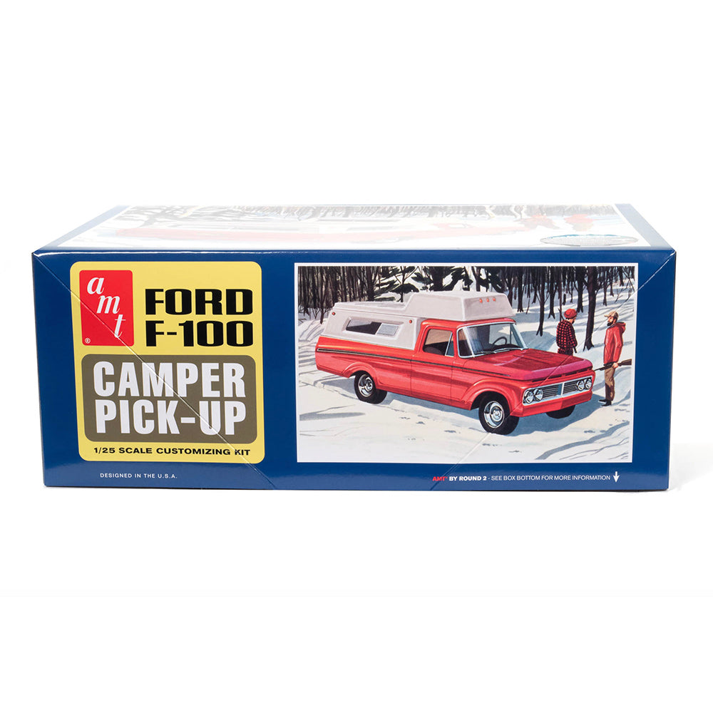 AMT 1412 1963 Ford F-100 Camper Pickup 1:25 Model Kit