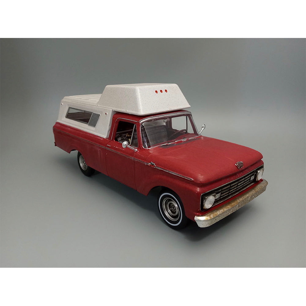 AMT 1412 1963 Ford F-100 Camper Pickup 1:25 Model Kit