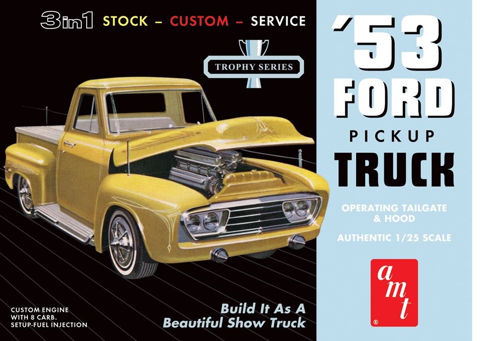 AMT 882 1953 Ford Pickup Truck 1:25 Model Kit