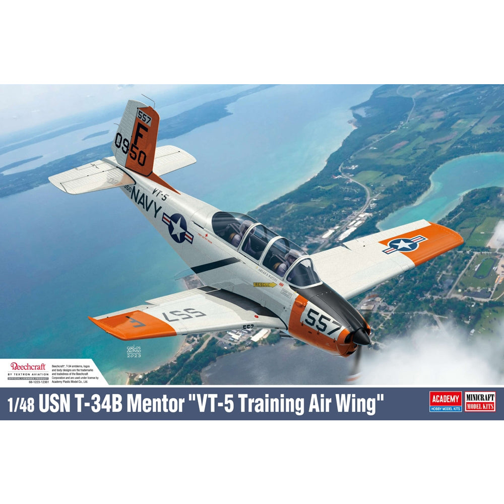 Academy 12361 USN T-34B Mentor VT-5 Training Air Wing 1:48 Model Kit