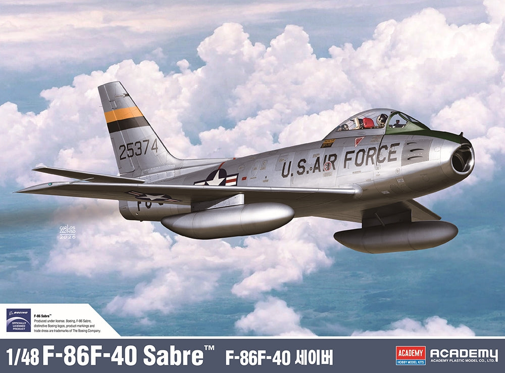 Academy 12369 US Air Force F-86F-40 Sabre Jet Fighter Aircraft 1:48 Model Kit