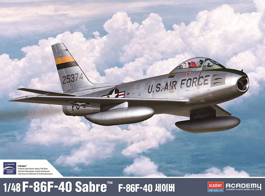Academy 12369 US Air Force F-86F-40 Sabre Jet Fighter Aircraft 1:48 Model Kit