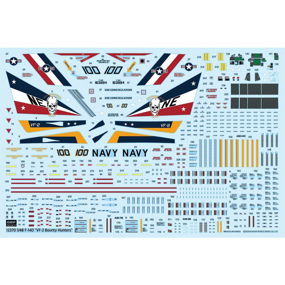 Academy 12370 USN F-14D VF-2 Bounty Hunters 1:48 Model Kit