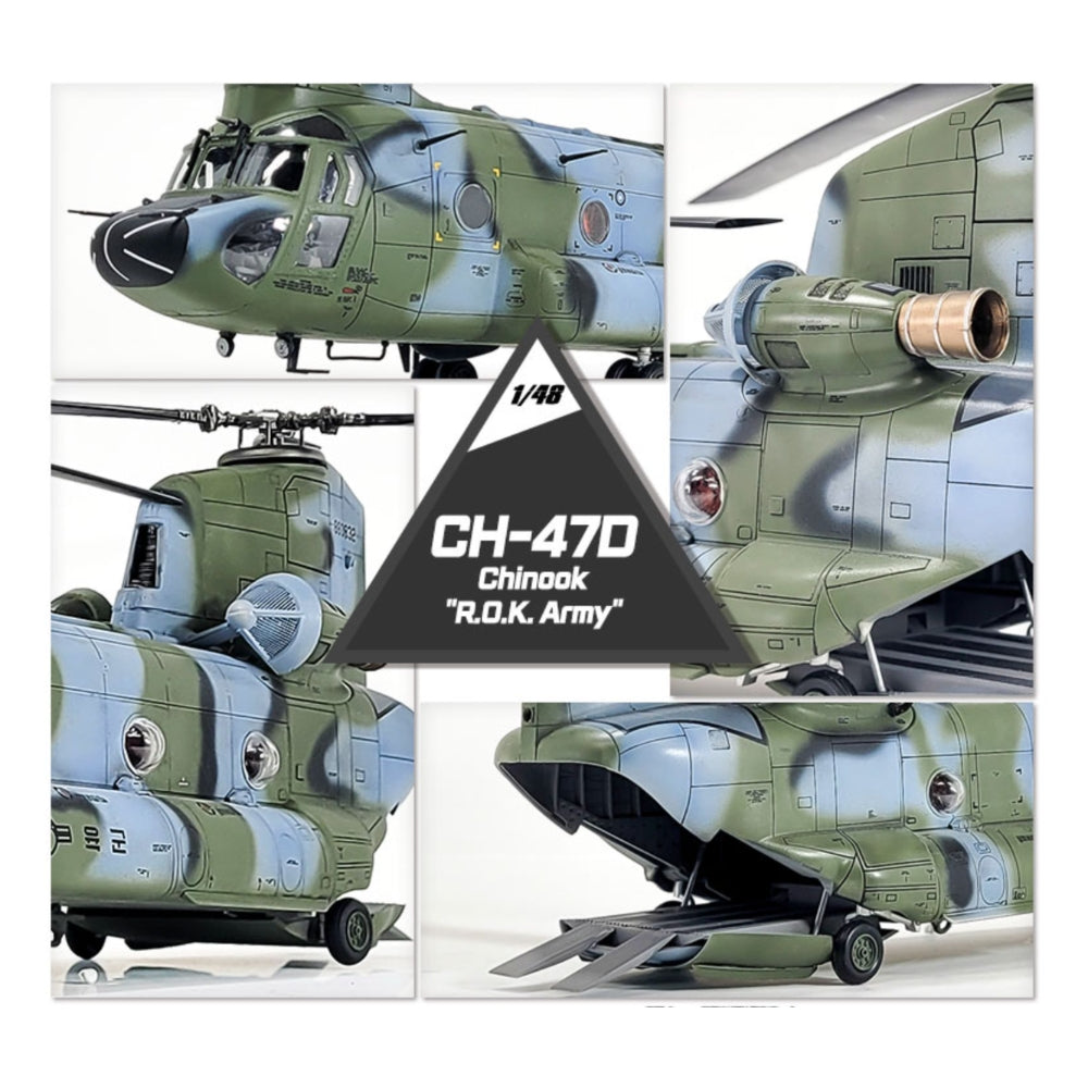 Academy 12372 CH-47D Chinook "R.O.K. Army" Helicopter 1:48 Model Kit