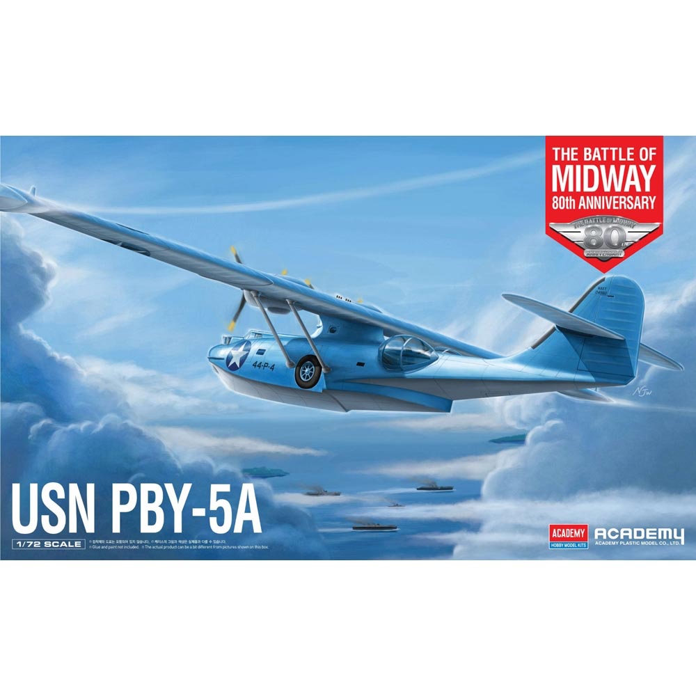 Pby Wood Model Academy Models 12573 USN PBY-5A Battle of Midway 1:72 Plane Model Kit ...