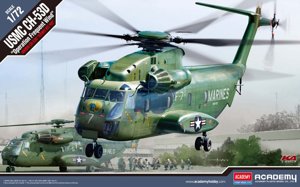 Academy 12575 US Navy CH53D Operation Frequent Wind Helicopter Model Kit