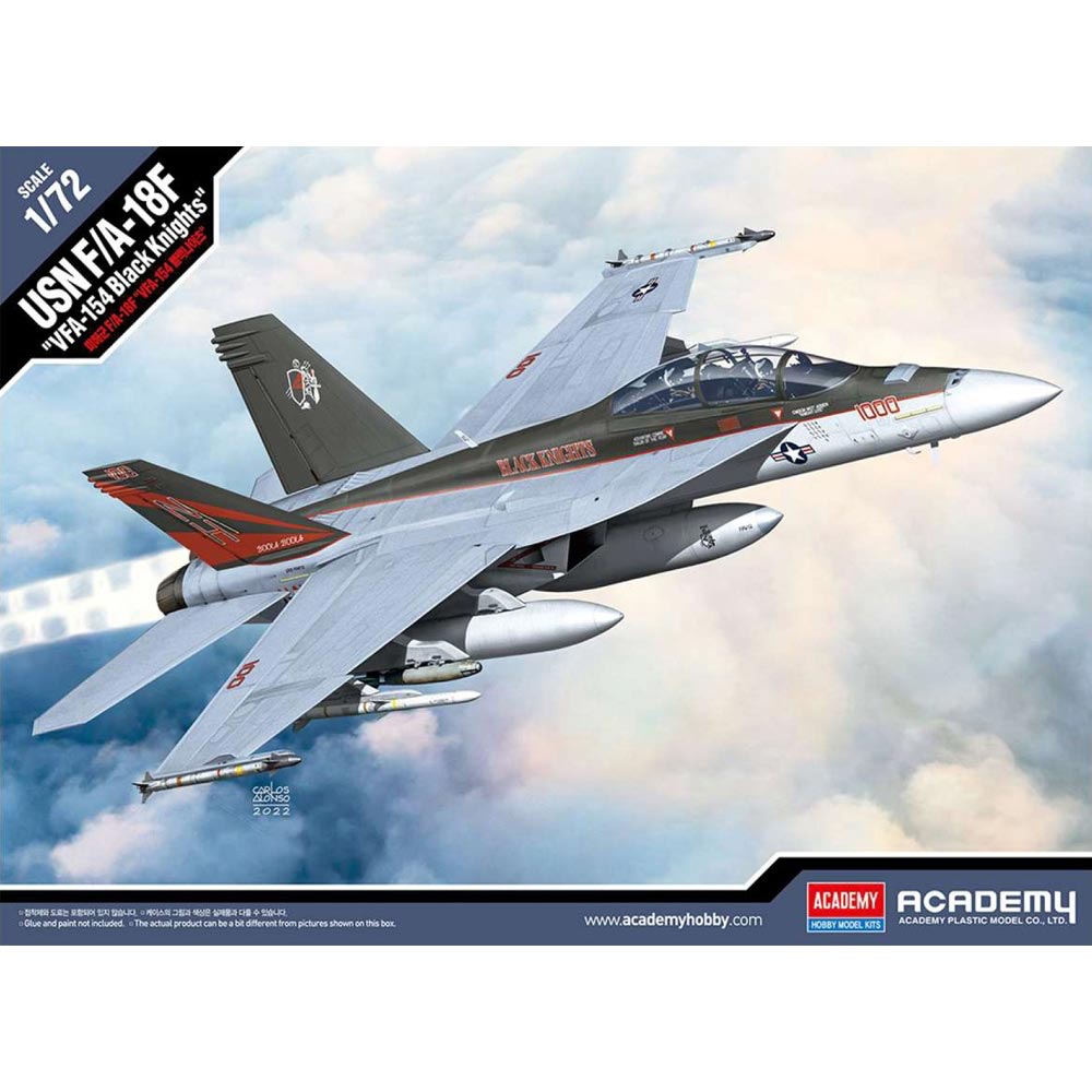 Academy 12577 USN F/A-18F VFA-154 Black Knights 1:72 Plastic Model Kit