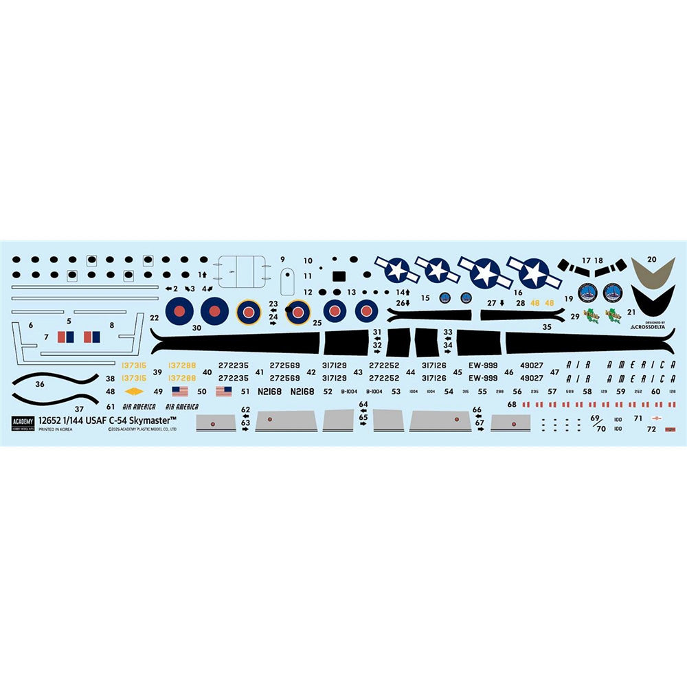 Academy 12652 US Air Force C-54 Skymaster 1:144 Model Kit