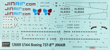 Academy 12669 Boeing 737-8 JINAIR 1:144 Model Kit